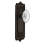 Nostalgic Warehouse Vintage Crystal Victorian Privacy Door Knob Set with Egg & Dart Rose and 2-3/8" Backset Oil-Rubbed Bronze