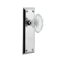Nostalgic Warehouse Vintage Crystal Victorian Privacy Door Knob Set with New York Rose and 2-3/8" Backset Bright Chrome