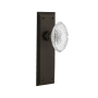 Nostalgic Warehouse Vintage Crystal Victorian Privacy Door Knob Set with New York Rose and 2-3/8" Backset Oil-Rubbed Bronze