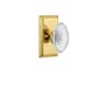 Nostalgic Warehouse Vintage Crystal Victorian Passage Door Knob Set with Studio Rose and 2-3/8" Backset Polished Brass