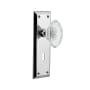 Nostalgic Warehouse Vintage Crystal Victorian Vintage Skeleton Key Retrofit Door Knob Set with New York Rose Bright Chrome