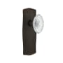 Nostalgic Warehouse Vintage Crystal Victorian Dummy Door Knob Set with Prairie Rose Oil-Rubbed Bronze