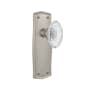 Nostalgic Warehouse Vintage Crystal Victorian Dummy Door Knob Set with Prairie Rose Satin Nickel