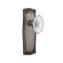 Nostalgic Warehouse Vintage Crystal Victorian Dummy Door Knob Set with Prairie Rose Antique Pewter