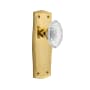 Nostalgic Warehouse Vintage Crystal Victorian Dummy Door Knob Set with Prairie Rose Unlacquered Brass