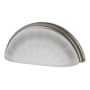 Nostalgic Warehouse Vintage Restoration Fluted 3 Inch Center to Center Cup Cabinet Pull - Frosted Milk Glass Antique Pewter