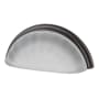 Nostalgic Warehouse Vintage Restoration Fluted 3 Inch Center to Center Cup Cabinet Pull - Frosted Milk Glass Timeless Bronze