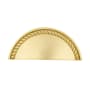 Nostalgic Warehouse Vintage Rope Edge 3" Center to Center Cabinet Cup Handle - Cup Pull - Solid Brass Satin Brass