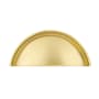 Nostalgic Warehouse Soleil 3 Inch Center to Center Cup Cabinet Pull Satin Brass