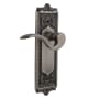Nostalgic Warehouse Manor Passage Door Lever Set with Egg & Dart Rose for 2-3/4" Backset Doors Antique Pewter