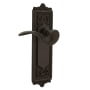Nostalgic Warehouse Manor Passage Door Lever Set with Egg & Dart Rose for 2-3/4" Backset Doors Oil-Rubbed Bronze