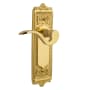 Nostalgic Warehouse Manor Passage Door Lever Set with Egg & Dart Rose for 2-3/4" Backset Doors Polished Brass