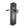 Nostalgic Warehouse Manor Passage Door Lever Set with Meadows Rose for 2-3/4" Backset Doors Antique Pewter