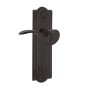 Nostalgic Warehouse Manor Passage Door Lever Set with Meadows Rose for 2-3/4" Backset Doors Timeless Bronze