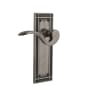 Nostalgic Warehouse Manor Passage Door Lever Set with Mission Rose for 2-3/4" Backset Doors Antique Pewter