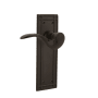 Nostalgic Warehouse Manor Passage Door Lever Set with Mission Rose for 2-3/4" Backset Doors Oil-Rubbed Bronze