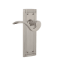 Nostalgic Warehouse Manor Passage Door Lever Set with Mission Rose for 2-3/4" Backset Doors Satin Nickel