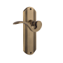 Nostalgic Warehouse Manor Right Handed Non-Turning One-Sided Door Lever with Deco Rose Antique Brass