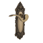 Nostalgic Warehouse Manor Non-Turning One-Sided Door Lever with Victorian Rose Antique Brass