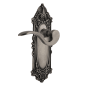 Nostalgic Warehouse Manor Non-Turning One-Sided Door Lever with Victorian Rose Antique Pewter