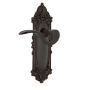 Nostalgic Warehouse Manor Non-Turning One-Sided Door Lever with Victorian Rose Timeless Bronze