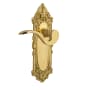 Nostalgic Warehouse Manor Non-Turning One-Sided Door Lever with Victorian Rose Unlacquered Brass