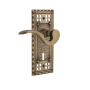 Nostalgic Warehouse Manor Right Handed Non-Turning One-Sided Door Lever with Craftsman Rose and Decorative Keyhole Antique Brass
