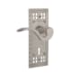Nostalgic Warehouse Manor Right Handed Non-Turning One-Sided Door Lever with Craftsman Rose and Decorative Keyhole Satin Nickel