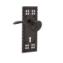 Nostalgic Warehouse Manor Right Handed Non-Turning One-Sided Door Lever with Craftsman Rose and Decorative Keyhole Timeless Bronze