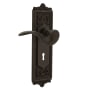 Nostalgic Warehouse Manor Non-Turning Two-Sided Lever Set with Egg & Dart Rose and Decorative Keyhole Oil-Rubbed Bronze