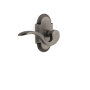 Nostalgic Warehouse Manor Right Handed Privacy Door Lever Set with Cottage Rose for 2-3/8" Backset Doors Antique Pewter