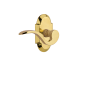 Nostalgic Warehouse Manor Right Handed Privacy Door Lever Set with Cottage Rose for 2-3/8" Backset Doors Polished Brass