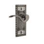 Nostalgic Warehouse Manor Privacy Door Lever Set with Craftsman Rose for 2-3/4" Backset Doors Antique Pewter