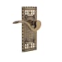 Nostalgic Warehouse Manor Privacy Door Lever Set with Craftsman Rose for 2-3/4" Backset Doors Antique Brass