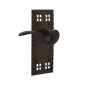 Nostalgic Warehouse Manor Privacy Door Lever Set with Craftsman Rose for 2-3/4" Backset Doors Oil-Rubbed Bronze