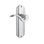 Nostalgic Warehouse Manor Privacy Door Lever Set with Deco Rose for 2-3/4" Backset Doors Bright Chrome