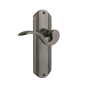 Nostalgic Warehouse Manor Privacy Door Lever Set with Deco Rose for 2-3/4" Backset Doors Antique Pewter