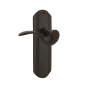 Nostalgic Warehouse Manor Privacy Door Lever Set with Deco Rose for 2-3/4" Backset Doors Oil-Rubbed Bronze
