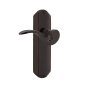Nostalgic Warehouse Manor Privacy Door Lever Set with Deco Rose for 2-3/4" Backset Doors Timeless Bronze