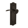 Nostalgic Warehouse Manor Privacy Door Lever Set with Meadows Rose for 2-3/8" Backset Doors Oil-Rubbed Bronze
