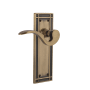 Nostalgic Warehouse Manor Privacy Door Lever Set with Mission Rose for 2-3/8" Backset Doors Antique Brass