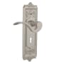 Nostalgic Warehouse Manor Privacy Door Lever Set with Egg & Dart Rose and Decorative Keyhole for 2-3/4" Backset Doors Satin Nickel