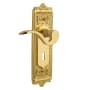 Nostalgic Warehouse Manor Privacy Door Lever Set with Egg & Dart Rose and Decorative Keyhole for 2-3/4" Backset Doors Unlacquered Brass