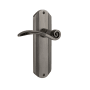 Nostalgic Warehouse Swan Passage Door Lever Set with Deco Rose for 2-3/8" Backset Doors Antique Pewter