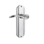 Nostalgic Warehouse Swan Passage Door Lever Set with Deco Rose for 2-3/8" Backset Doors Bright Chrome