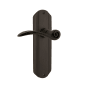 Nostalgic Warehouse Swan Passage Door Lever Set with Deco Rose for 2-3/8" Backset Doors Oil-Rubbed Bronze