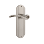 Nostalgic Warehouse Swan Passage Door Lever Set with Deco Rose for 2-3/8" Backset Doors Satin Nickel