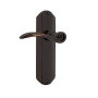 Nostalgic Warehouse Swan Passage Door Lever Set with Deco Rose for 2-3/8" Backset Doors Timeless Bronze
