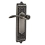 Nostalgic Warehouse Swan Passage Door Lever Set with Egg & Dart Rose for 2-3/8" Backset Doors Antique Pewter