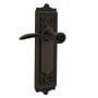 Nostalgic Warehouse Swan Passage Door Lever Set with Egg & Dart Rose for 2-3/8" Backset Doors Oil-Rubbed Bronze